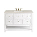 Breckenridge 48" Single Vanity, Bright White, w/ 3 CM Siberian Silestone Top