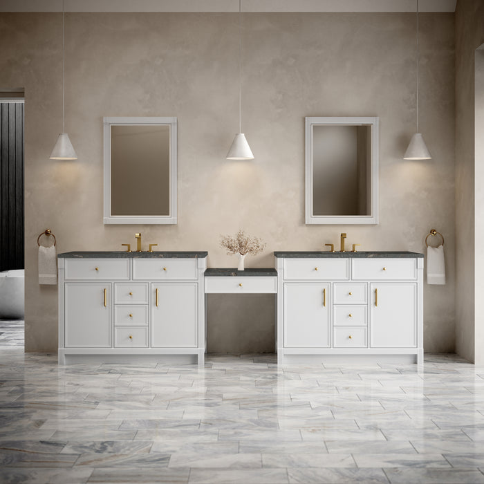 James Martin Vanities Bellshire 120" Dual Vanity Set with 24" Make-Up Counter