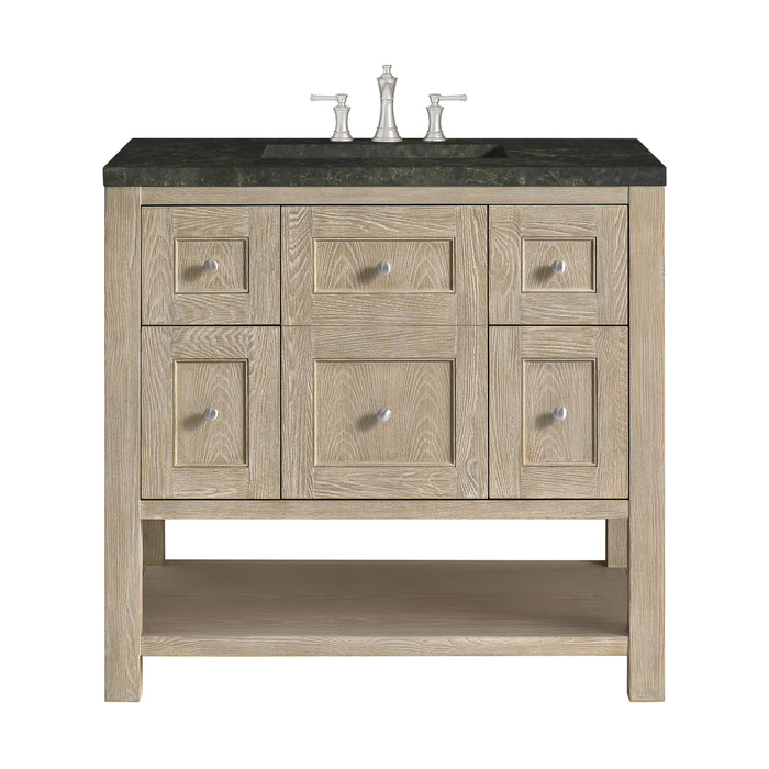 Breckenridge 36" Single Vanity, Whitewashed Oak, w/ 3 CM Phantome Eclos Top