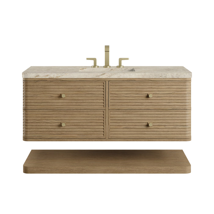 Allamari 48" Single Vanity, Dune Mist w/ 3 CM Tajnar Eclos Top w/FreePower Wireless Charger
