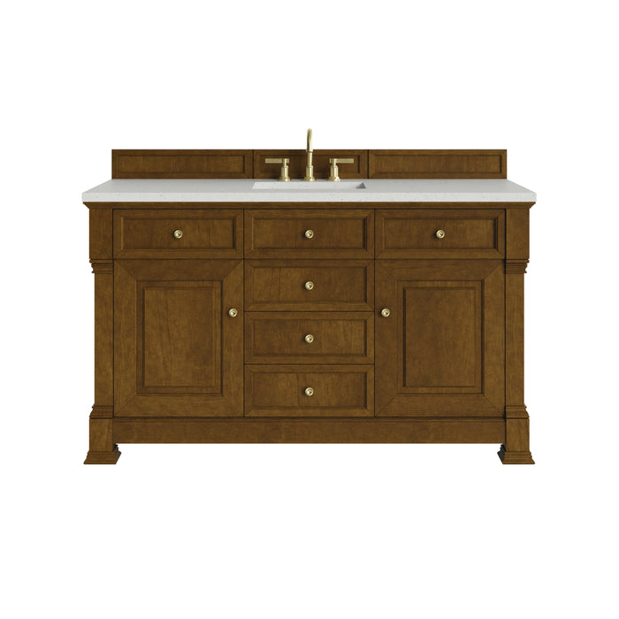 Brookfield 60" Single Vanity, Honey Oak