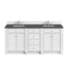 Bristol 72" Double Vanity, Bright White w/ 3 CM Parisien Bleu Silestone Top