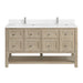 Breckenridge 60" Double Vanity, Smokey Celadon, w/ 3 CM Siberian Silestone Top w/FreePower Wireless Charger