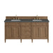 Brittany 72" Double Vanity, Bright White Vanity w/ 3 CM Victorian Silver Silestone Top