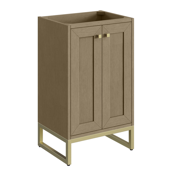 Chianti 20" Single Cabinet, Walnut Whisper, Champagne Brass