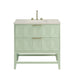 Emmeline 36" Single Vanity, Pistachio, w/ 3 CM Siberian Silestone Top