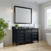 Brittany 60" Single Vanity, Pecan w/ 3 CM White Zeus Silestone Top