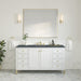 Chicago 60" Single Vanity, Walnut Whisper, w/ 3 CM Victorian Silver Silestone® Top