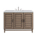 Portland 48" Single Vanity Whitewashed Walnut w/ 3 CM Ethereal Noctis Silestone Top