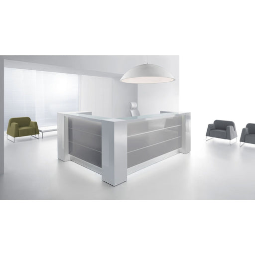 MDD Valde Modern Modular Reception Desk - Corner 114.4" x 86.9" LAV17L