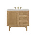 Laurent 36" Single Vanity, Light Natural Oak w/ 3 CM Eternal Jasmine Pearl Top