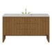 Hudson 60" Single Vanity, Honey Oak w/ 3 CM Ethereal Noctis Silestone Top