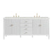 Myrrin 72" Double Vanity, Bright White w/ 3 CM Lime Delight Silestone Top