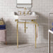 James Martin Wellington 24" Single Console Single Sink w/ Brass Finish Stand