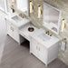 James Martin Vanities Bellshire 96" Dual Vanity Set with 24" Make-Up Counter