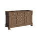 Brookfield 60" Single Vanity, Honey Oak w/ 3 CM Parisien Bleu Silestone Top