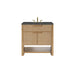 Solene 36" Single Vanity, Seaside Oak, w/ 3 CM Parisien Bleu Quartz Top