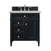 Brittany 30" Single Vanity, Black Onyx, w/ 3 CM Eternal Jasmine Pearl Silestone Top