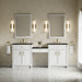 James Martin Vanities Bellshire 84" Dual Vanity Set with 24" Make-Up Counter