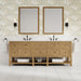 James Martin Breckenridge 84" Double Bathroom Vanity in Light Natural Oak, shown in a bathroom setting