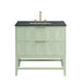 Emmeline 36" Single Vanity, Pistachio w/ 3 CM Parisien Bleu Top