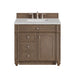 Bristol 36" Single Vanity, Whitewashed Walnut w/ 3 CM Eternal Jasmine Pearl Silestone Top