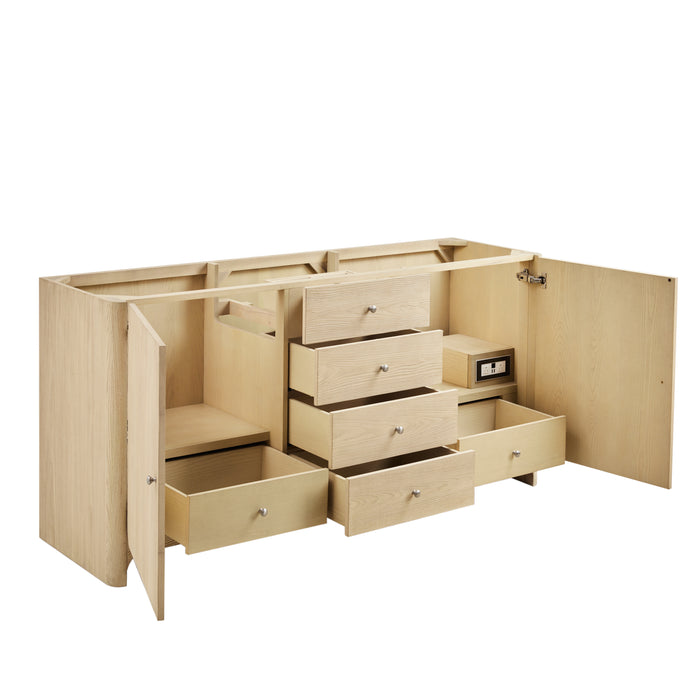 Gracyn 72" Double Vanity, Sable, w/ 3 CM Phantome Eclos Widespread Top