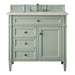 Brittany 36" Single Vanity, Sage Green w/ 3 CM Eternal Jasmine Pearl Silestone Top