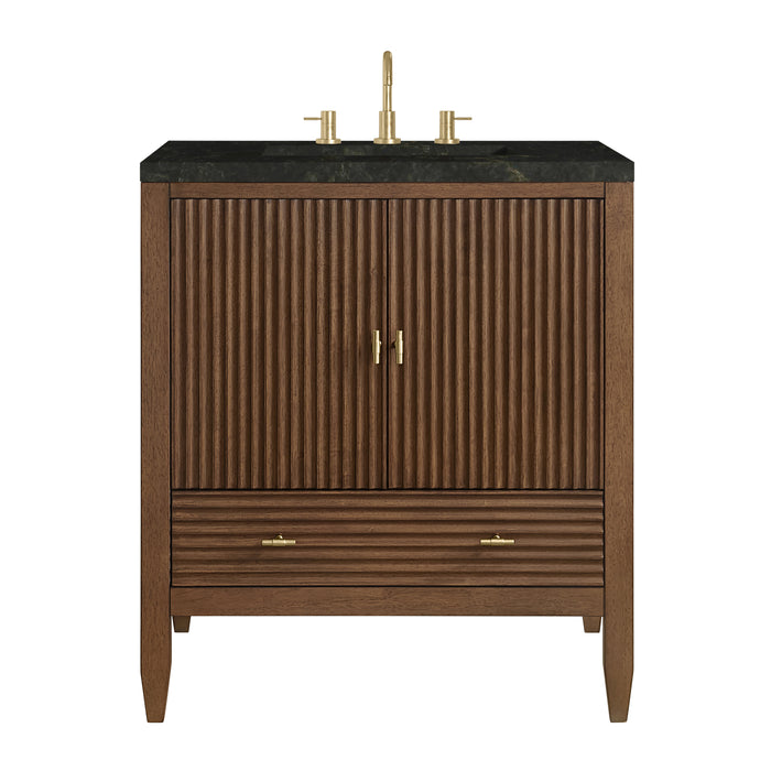 Myrrin 30" Single Vanity, Mid-Century Walnut w/ 3 CM Phantome Eclos Top