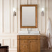 James Martin Bristol 36" Single Bathroom Vanity in Saddle Brown, shown in a bathroom setting