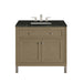 Chicago 36" Single Vanity, Walnut Whisper, w/ 3 CM Phantome Eclos Top
