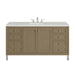 Chicago 60" Single Vanity, Smokey Celadon, w/ 3 CM White Zeus Silestone® Top