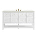 Breckenridge 60" Single Vanity, Bright White, w/ 3 CM Victorian Silver Quartz Top