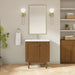 James Martin Laurent 30" Single Bathroom Vanity in Honey Oak, shown in a bathroom setting