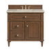Lorelai 36" Single Vanity, Mid-Century Walnut, w/ 3 CM Tajnar Eclos Top