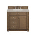 Bristol 36" Single Vanity, Saddle Brown, w/ 3 CM Siberian Silestone Top