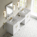 James Martin Vanities Bellshire 84" Dual Vanity Set with 24" Make-Up Counter