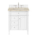 Brittany 30" Single Vanity in Bright White, w/ 3 CM Tajnar Eclos Top