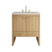Hudson 30" Single Vanity, Light Natural Oak w/ 3 CM Lime Delight Silestone Top