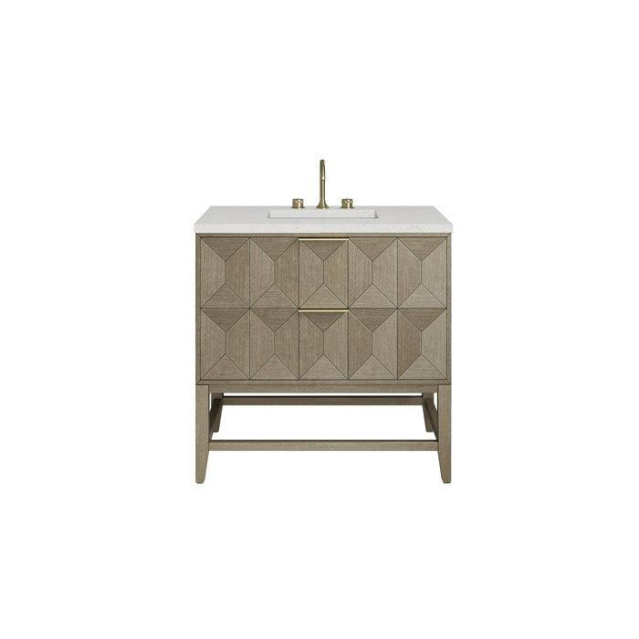 Emmeline 36" Single Vanity, Pebble Oak w/ 3 CM Lime Delight Top