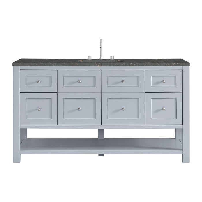 Breckenridge 60" Single Vanity, Smokey Celadon, w/ 3 CM Phantome Eclos Top