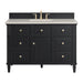 Lorelai 48" Single Vanity, Black Onyx, w/ 3 CM Siberian Silestone Top
