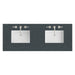 60" Double Top, 3 CM Charcoal Soapstone Silestone w/ Sink