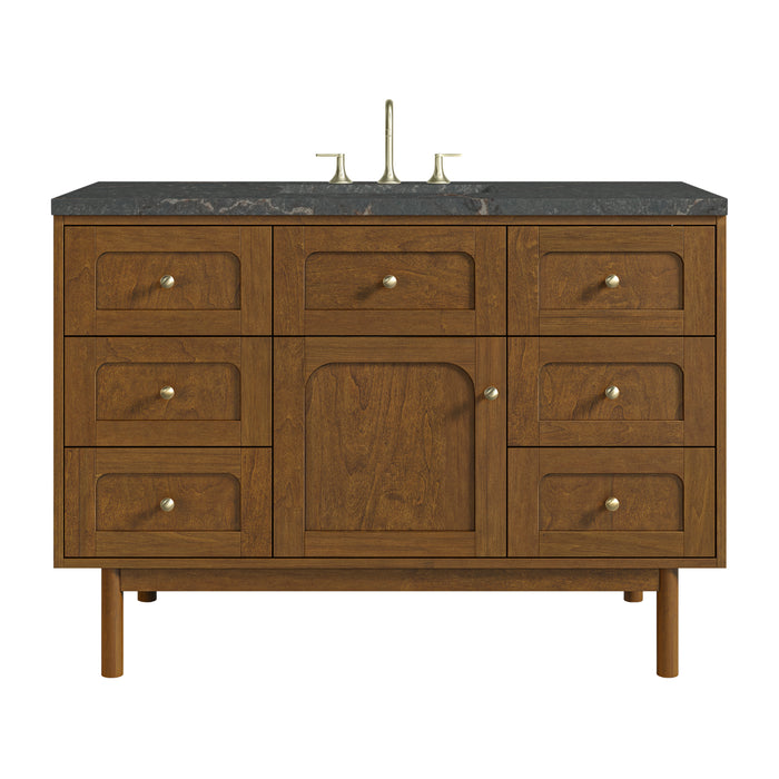 Laurent 48" Single Vanity, Honey Oak w/ 3 CM Parisien Bleu Silestone Top