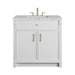 Bellshire 36" Single Vanity, Bright White w/ 3 CM Ethereal Noctis Silestone Top