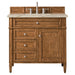 Brittany 36" Single Vanity, Saddle Brown, w/ 3 CM Tajnar Eclos Top