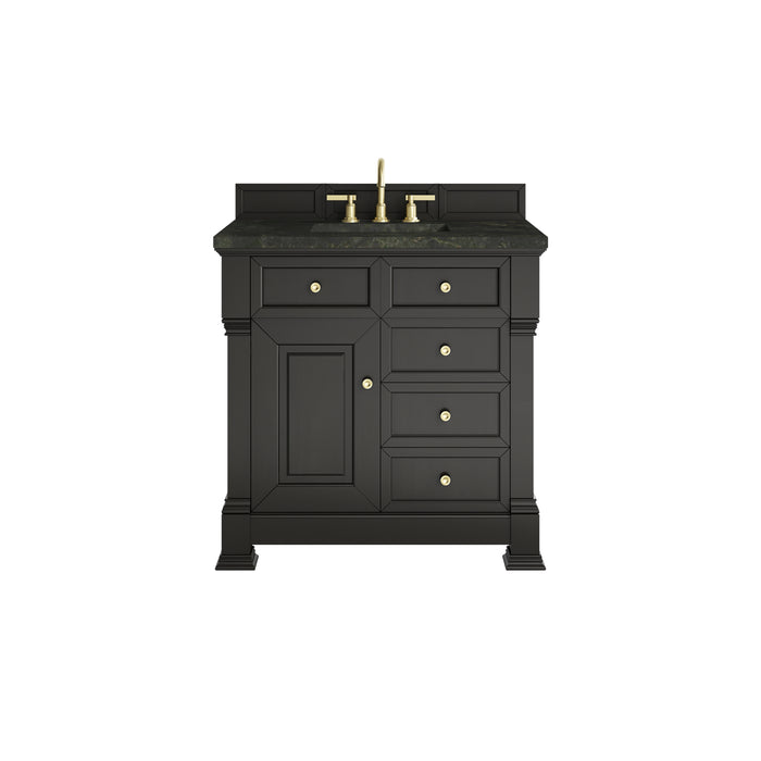 Brookfield 36" Single Vanity, Black Onyx, w/ 3 CM Phantome Eclos Top