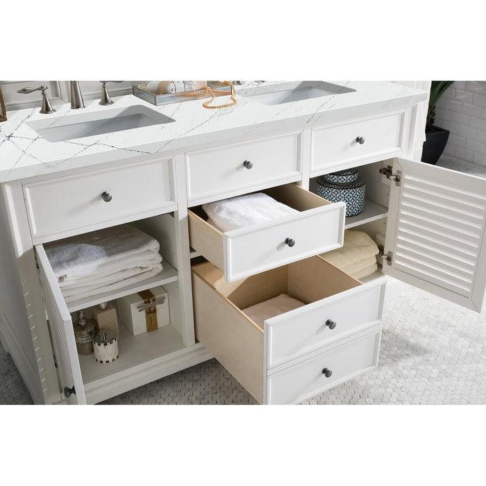 James Martin Vanities Savannah 60" Bright White Double Vanity