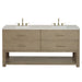 Lucian 72" Double Vanity, Pebble Oak