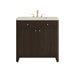 Gracyn 36" Single Vanity, Sable, w/ 3 CM Siberian Silestone Widespread Top